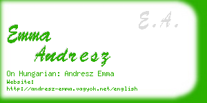 emma andresz business card